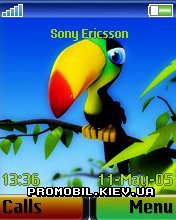 Тема для Sony Ericsson 176x220 - Parrot