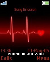 Тема для Sony Ericsson 176x220 - Heart Beat