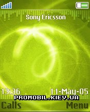 Тема для Sony Ericsson 176x220 - Shine Line Green