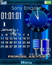 Тема для Sony Ericsson 240x320 - Calender Clock