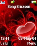 Тема для Sony Ericsson 128x160 - Red Heart