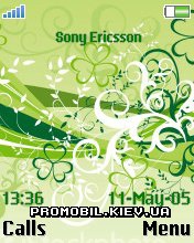 Тема для Sony Ericsson 176x220 - Green Flower