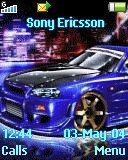 Тема для Sony Ericsson 128x160 - Blue car