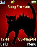 Тема для Sony Ericsson 128x160 - Black Cat
