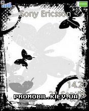 Тема для Sony Ericsson 240x320 - Black Butterfly