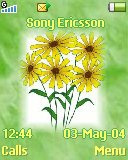 Тема для Sony Ericsson K510i - Flowers Green