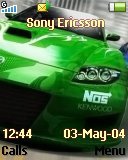 Тема для Sony Ericsson K320i - Green Cars