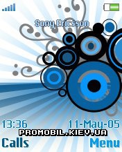 Тема для Sony Ericsson K550i - Blue Circle