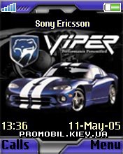 Тема для Sony Ericsson K530i - Blue Dodge Viper