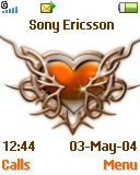 Тема для Sony Ericsson Z310i - Orange heart