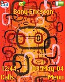 Тема для Sony Ericsson K310i - Orange abstract