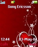 Тема для Sony Ericsson 128x160 - Red abstract