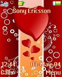 Тема для Sony Ericsson 128x160 - Red hearts