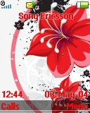 Тема для Sony Ericsson 128x160 - Red Flowers