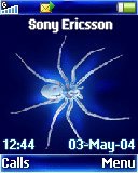 Тема для Sony Ericsson 128x160 - Spider Glow