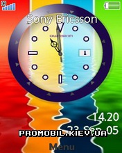 Тема для Sony Ericsson 240x320 - Animated Clock