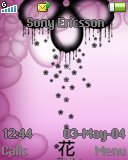 Тема для Sony Ericsson 128x160 - Black Flower