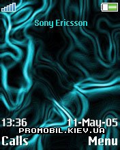 Тема для Sony Ericsson 176x220 - Black Turquoise
