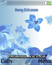 Тема для Sony Ericsson 176x220 - Blue Flower