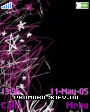 Тема для Sony Ericsson 176x220 - Pink Stars