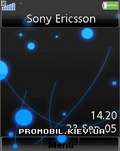 Тема для Sony Ericsson 240x320 - Golden Blue