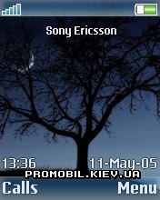 Тема для Sony Ericsson 176x220 - Tree Moon