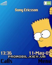 Тема для Sony Ericsson 176x220 - Bart Simpson