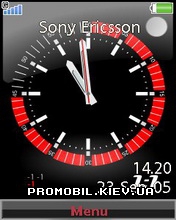 Тема для Sony Ericsson 240x320 - Flash Chrome Clock