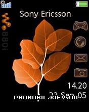 Тема для Sony Ericsson 240x320 - Leaf Menu
