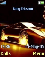 Тема для Sony Ericsson 176x220 - Lambo Fire