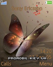   Sony Ericsson 240x320 - Butterfly Clock