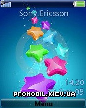   Sony Ericsson 240x320 - Blue And Colour Star