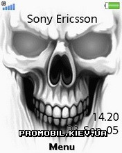   Sony Ericsson 240x320 - White Skull