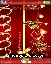   Sony Ericsson 240x320 - Gold heart