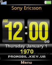   Sony Ericsson 240x320 - Clock black