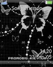   Sony Ericsson 240x320 - Grey Butterflies