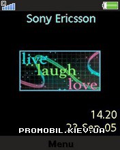  Sony Ericsson 240x320 - Live Laugh Love