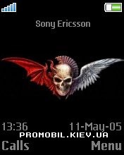   Sony Ericsson 176x220 - Skull black