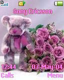   Sony Ericsson 128x160 - Bear And Roses