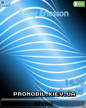   Sony Ericsson 240x320 - White Blue Wave