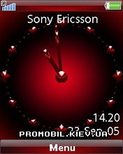   Sony Ericsson 240x320 - Clock Hearts