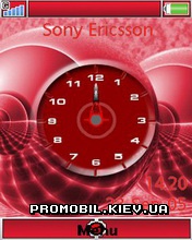   Sony Ericsson 240x320 - Red Dual Clock