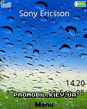   Sony Ericsson 240x320 - Drops On Glass