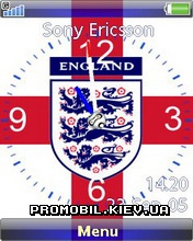   Sony Ericsson 240x320 - England Flag Clock