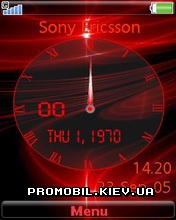   Sony Ericsson 240x320 - Red Swf Clock