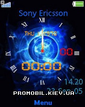   Sony Ericsson 240x320 - Swf Blue Clock