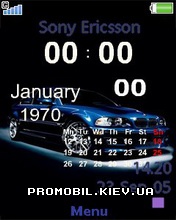   Sony Ericsson 240x320 - Bmw Blue Clock and Date