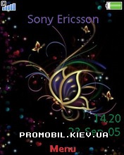   Sony Ericsson 240x320 - Black Butterfly