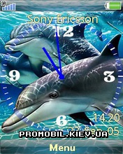   Sony Ericsson 240x320 - Dolphin Clock