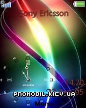  Sony Ericsson 240x320 - Flash Colour Clock